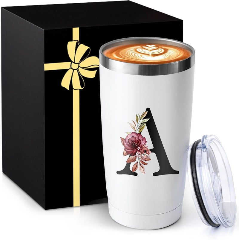 MNZZ 20 Oz Insulated Coffee Cup with Lid Stainless Steel Spill Leak Proof Heavy Large Reusable Thermal Travel Hot Tea Mug Camping Big Water Tumbler Custom Personalized Cool Women Mom Christmas Gift - Image 1
